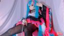 [Resale] Semen fountain burst! Massive ejaculation with a penis plug piston! Hatsune Miku Cosplay Man's Daughter Anaru Masturbation