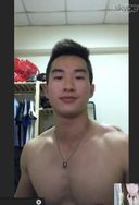 Rare) Rare Taiwanese handsome firefighter releases semen on erotic Skype chat