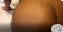 Erotic tan black gal big ass back gonzo SEX with T-back swimsuit trace