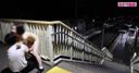 【続編】色白パイパン女子大生が夜に全裸で街を歩いたり歩道橋の上で生挿入本番する