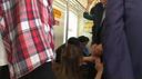 未經審查的*[糾纏陰道射精的]在擁擠的火車上接近一個男人並給予誘惑！ 把它帶到公共廁所和陰道射擊性愛！
