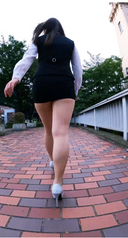 OL Michiru's miniskirt walk ❤️ (Video: 1:01)