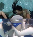 "Water Harem Gakuen Hair Fetish Club Yuna & Yuka" ★ Unheard of! Double in the water, hairjobs, ekiben and standing back, etc., are truly the main works of underwater play! The saliva-mixed vomiting hair ejaculation is also a sight to behold!