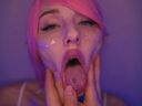 [Cosplay Club] Elf cosplay beauty with sexy short cut tongue piercing that squeezes semen from a big with and deep throating service [Video]