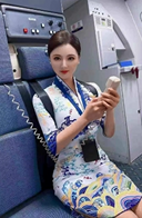 【Limited benefit】 A CA of a famous Chinese airline masturbates in the in-flight toilet and is by a saffle on the way home