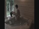 Leaked video!!　Open-air bath perverted couple's obscene sex! !!　Part2