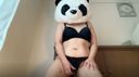 Mature woman ☆ Erotic panda who masturbates at the entrance!