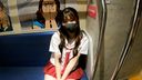 [女●學生直到最近] 18歲的Miyu-chan和她的第一次體驗火車，粘糊糊的化妝水穿著頑皮泳衣的原始馬鞍玩耍！