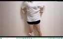 【Fair skin and big】An active female college student tried TikTok dancing