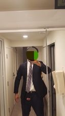 A male-like salesman ejaculates in a suit!