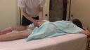 Sexual stretch massage accompanied by husband 59 years old Keiko (side angle)