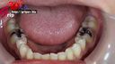 순수 학교 60mm 긴 혀 소녀,이 은색 치아 4 구강 및 아름다운 긴 혀 입 개방 감상