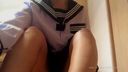 【Selfie camera de posted video】Young neat and clean woman masturbates seriously in sailor suit cosplay
