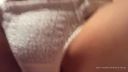 【Selfie camera de posted video】Young neat and clean office lady takes off her underwear and stretches with small breasts exposed