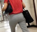 Chasing gray pants + wife's white big ass