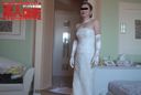 [0416] "Anything over 40 is an ant" 40-something immature woman vulgar in a pure white mermaid dress! !!