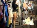 [Panchira] Plain clothes J● Roll up ★ skirt showing bra in front of counter [hidden camera] [TJS001-4]