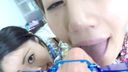 2 W nursery mother groped and made to swallow by fierce face licking, and shot while being licked face by two! !! ≪POV video version≫