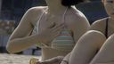 【Outdoor / Exposure】Voyeurism of amateur gal in swimsuit on the beach ● Shooting (4)