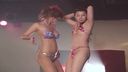 【HD Video】Duo transcendent busty girl sexy swimsuit man hair dance appearing at the big ○ motor show