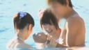 【슈퍼 큰 엉덩이!!】 야한 아이 2명에게 말을 걸어 수영장→ 비누를 놀았다!