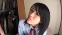 Honor student uniform girl with short black hair and threesome