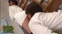 【Personal shooting】Having sex with a girl in uniform in the library and ejaculating on the buttocks.