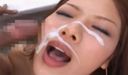 Facial festival A beautiful woman squeezes out thick semen Pure white with bukkake