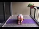 Amateur model girl yoga video [18] Personal shooting photo session swimsuit ass