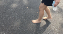 [Completely barefoot] 3rd! The model walked barefoot. part2