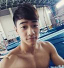 S-class model!!︎ Famous gymnast Tetsuya with super muscles and beautiful skin is 21 years old! Pure white sperm flies from the swollen glans in a bun!
