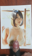 Bukkake ejaculation on Asuka Kishi