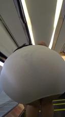 [Vertical video for smartphone] Transparent tight skirt butt