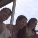 【個人撮影】真夏のビーチでナンパした巨乳港区女子3人組をお持ち帰りして、みんなで乱交パーティー。