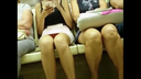 Face-to-face panchira on the train! The overseas knitted ★ blonde beauty was in pink panties!