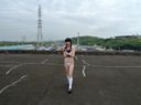 [Amateur posted video] Black hair pigtails ● Experience plenty of outdoor exposure for your daughter! Curious M ◆ No eyes on the main story [Part.4: Racket masturbation → naked outdoor wandering]