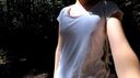 [None] Masturbation 175 for the first time Shock Outdoor masturbation where a true virgin feels straddling a tree