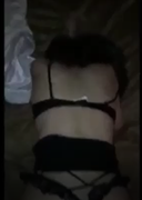 Black erotic lingerie mature woman raw gonzo SEX in a dark room
