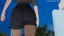 [3D Animation] Big breasts office lady who is strangled and attacked after arriving at home and made to with facial pleasure