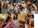 【Personal shooting】Have a pair of gals at Shibu ◯ girls' bar watch masturbation and bukkake with a threesome