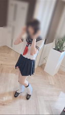 (Personal shooting) Cross-dressing loose socks school girl squirting lesbian play