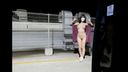 《Nothing》Exhibitionist beautiful perverted woman naked exposure and masturbation in the parking lot late at night [Second part]