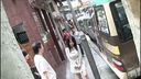 【Exposure】Trench coat big breasts Bus through alleys and night streets