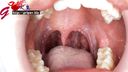 Beautiful oral cavity appreciation with 60mm long tongue close-up and mouth aperture of de S spit pack Saki Michishige