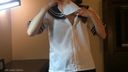 [Full version] Cute sailor suit cosplay (short sleeve) change ~Sukusui, underwear, black bikini swimsuit~