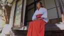 Chastity busty priestess outdoor masturbation on the veranda from daytime