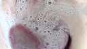 【唾ベロフェチ】すずちゃんのエロ長い舌ベロ接写と大量唾液　