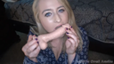 Overseas fetish video Blonde girl eating semen caught in her eyes