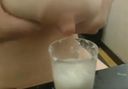 Busty beauty milks milk! Expressing a glass of breast milk