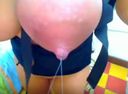 Breast milk jetting from a huge areola! I can't stop the milk...